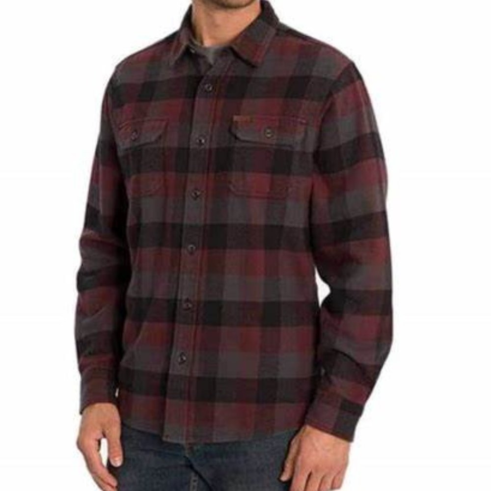 Orvis Big Bear Plaid Flannel Long Sleeve Button Up Men's Large 1312517 Pre-Owned